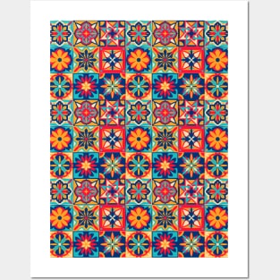 Azulejo #11- vector Portuguese Moorish pattern Posters and Art